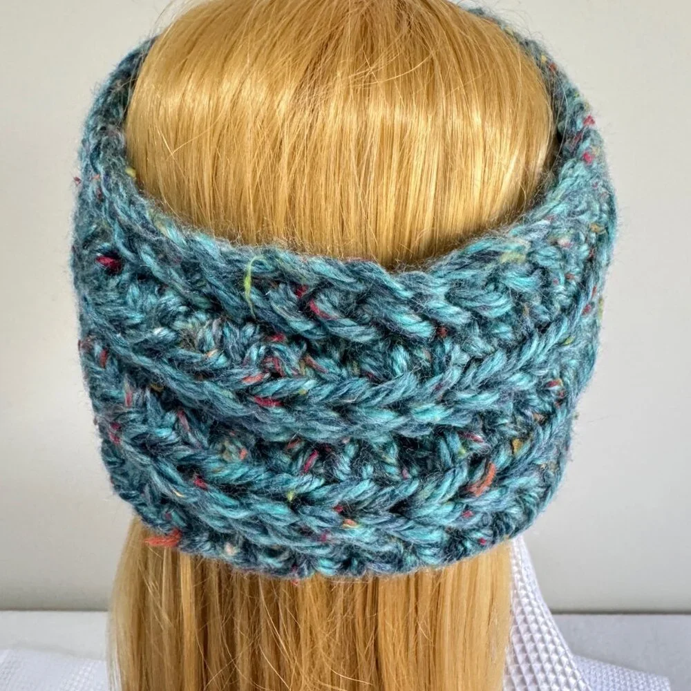 HANDMADE Chunky Twist Ribbed Crochet Ear Warmer Headband - Picture 4 of 8